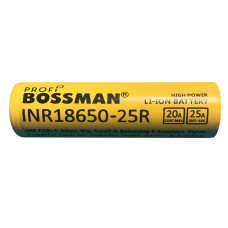 Аккумулятор Li-ion 3.7V 2500mAh INR18650-25R Bossman Profi Аккумулятор Li-ion 3.7V 2500mAh INR18650-25R Bossman Profi