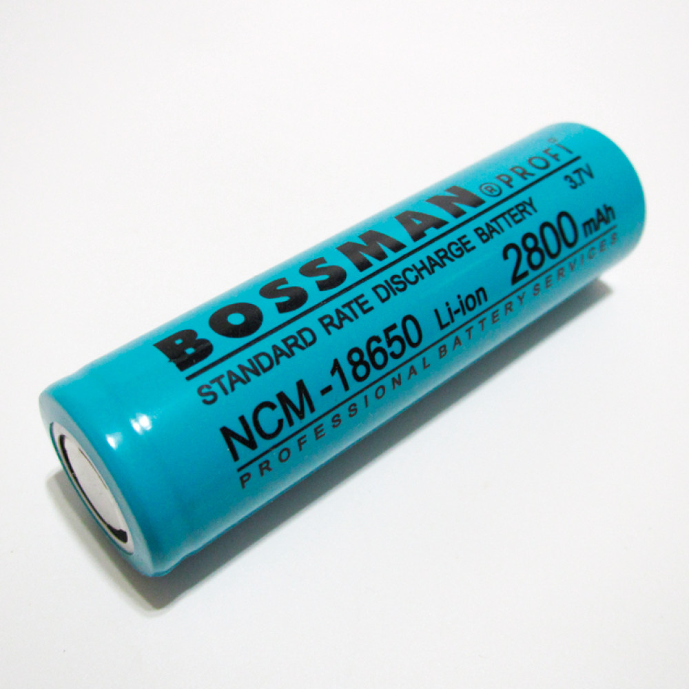 Аккумулятор Li-ion 3.7V 2800mAh NCM-18650 Bossman Profi