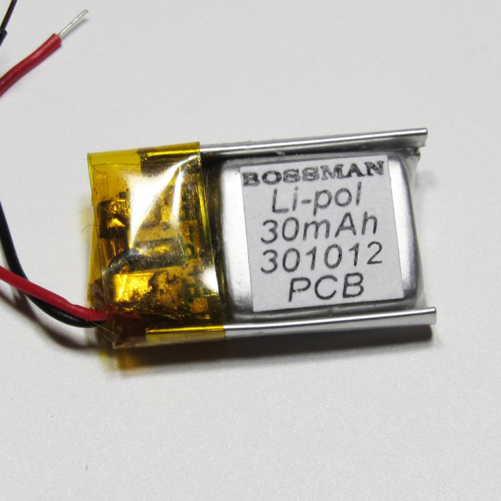 Аккумулятор Li-pol 301012 3.7V 30mAh PCB 7W