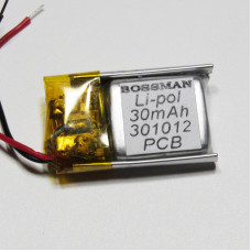 Аккумулятор Li-pol 301012 3.7V 30mAh PCB 7W
