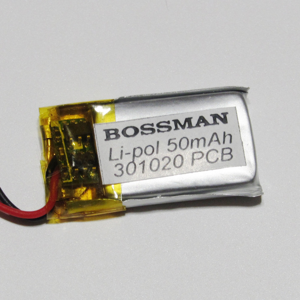 Аккумулятор Li-pol 301020 3.7V 50mAh PCB 7W