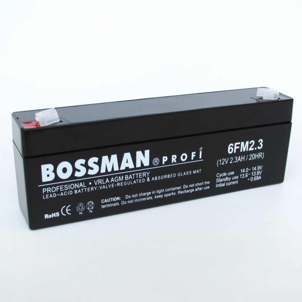 Аккумулятор 12V 2.3Ah Bossman Profi