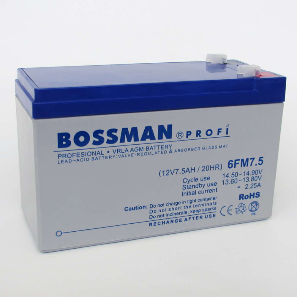 Аккумулятор 12V 7.5Ah Bossman Profi
