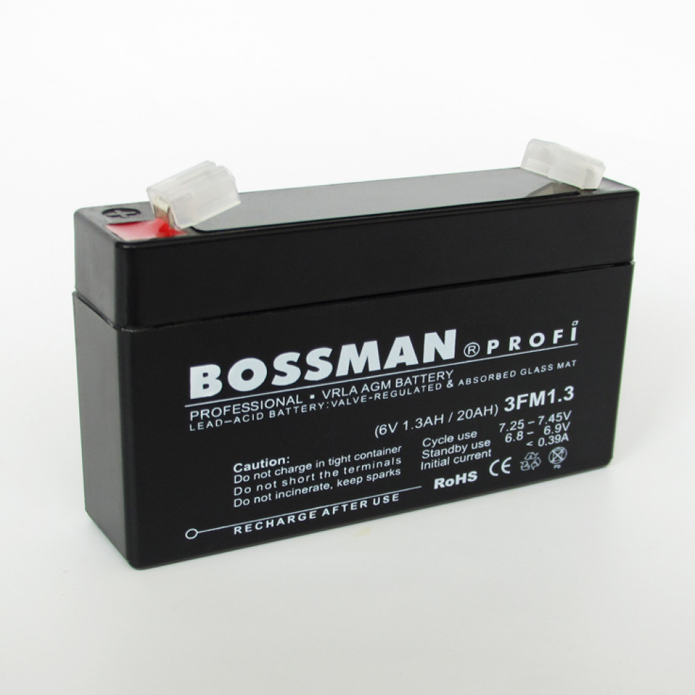 Аккумулятор 6V 1.3Ah Bossman Profi