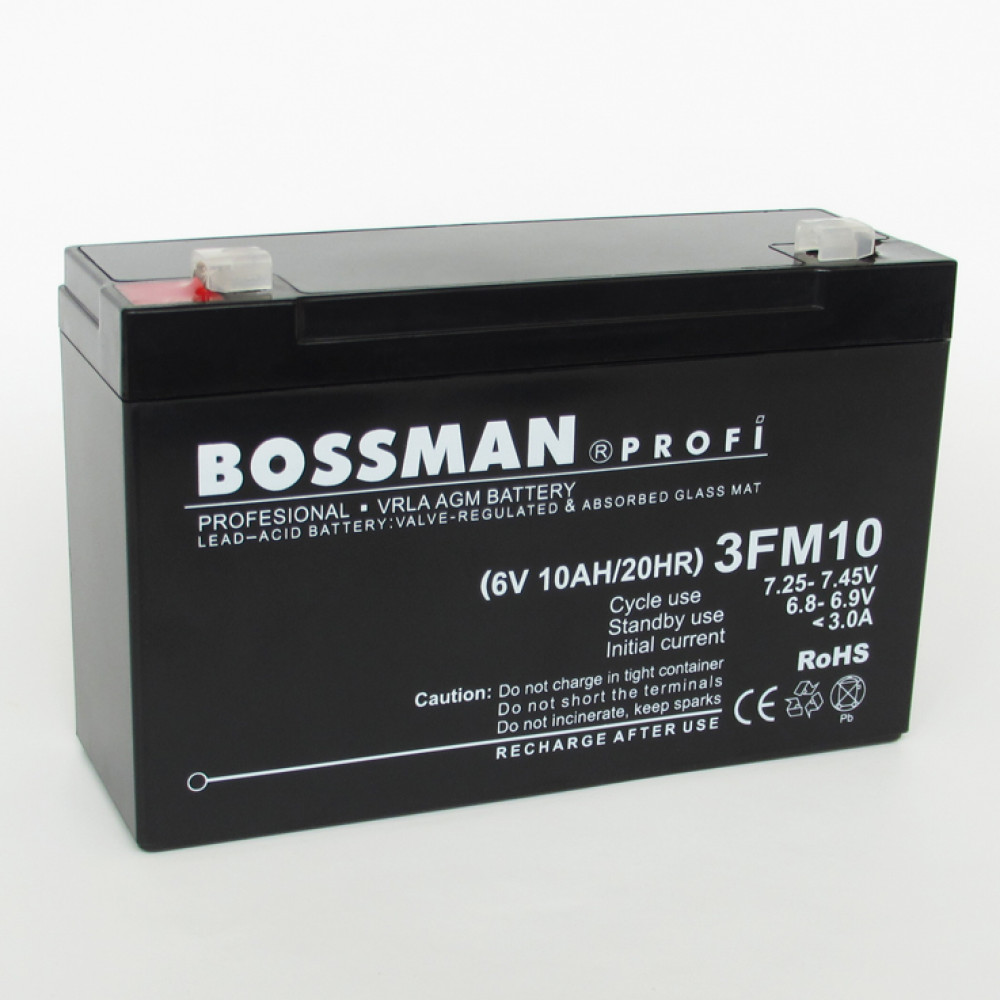 Аккумулятор 6V 10Ah Bossman Profi