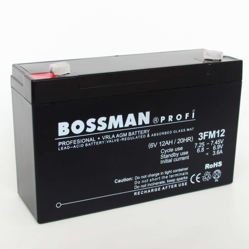 Аккумулятор 6V 12Ah Bossman Profi