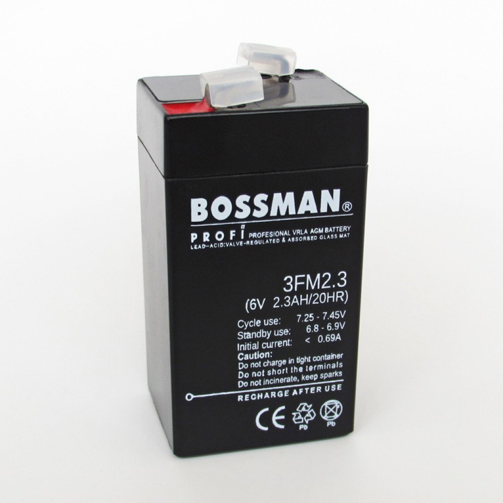 Аккумулятор 6V 2.3Ah Bossman Profi