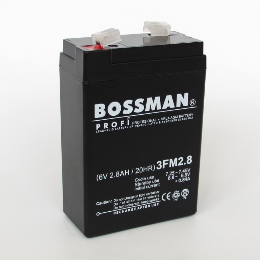 Аккумулятор 6V 2.8Ah Bossman Profi